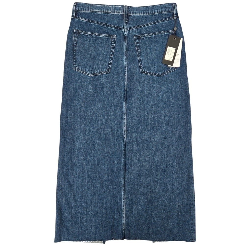 rag & bone Blue Denim Maxi Skirt with Front Slit - Picture 3 of 13
